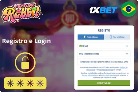 Registro e Login no 1xBet